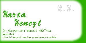 marta wenczl business card